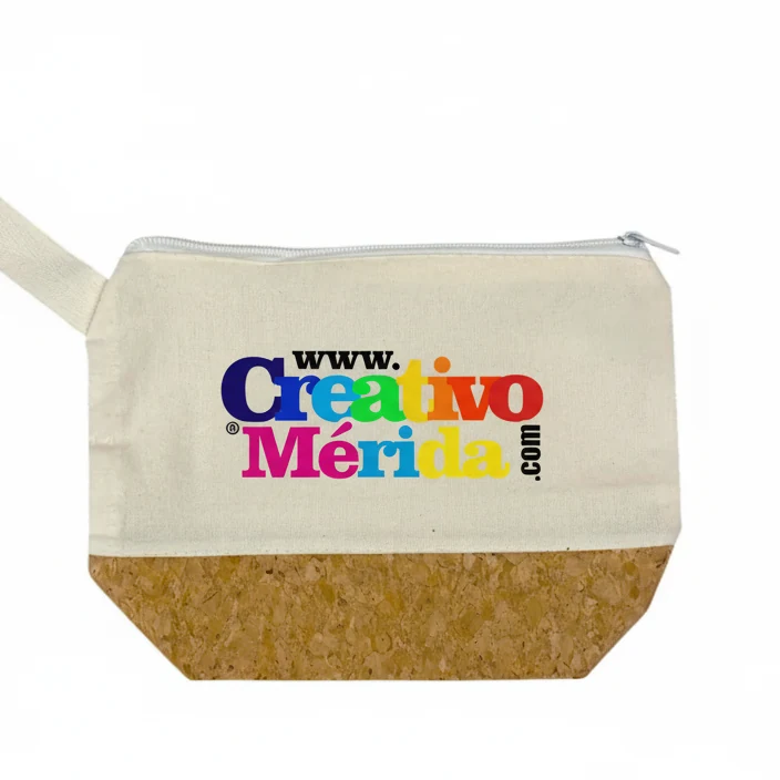Imagen principal de Cosmetiquera Ecológica de Lienzo y Corcho Personalizable