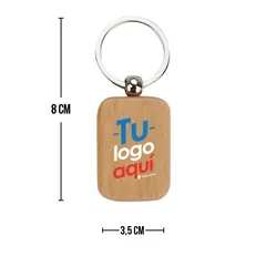 Vista previa de Llavero de bambú personalizado 3