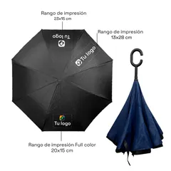 Vista previa de Paraguas reversible Pri personalizado 6
