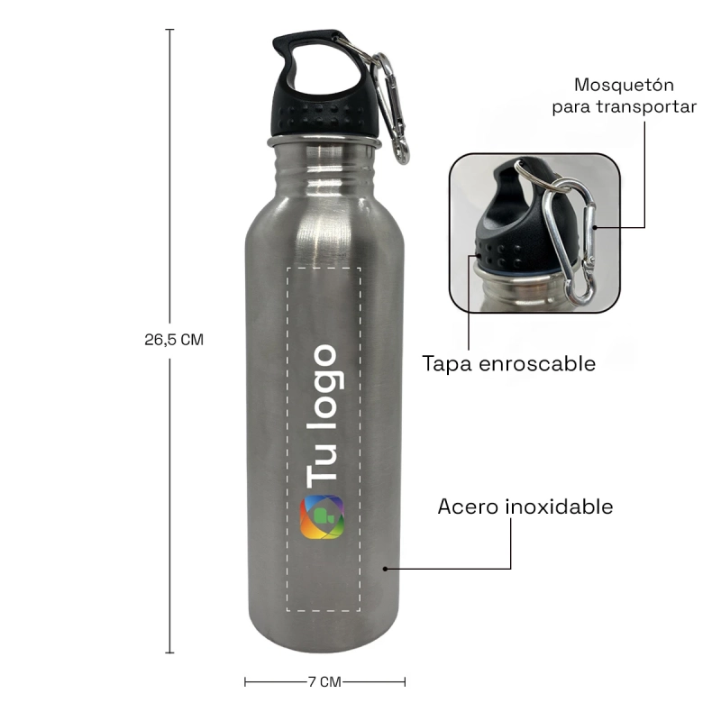 Vista previa 3 de Tomatodo Metálico Porto 750ml personalizado