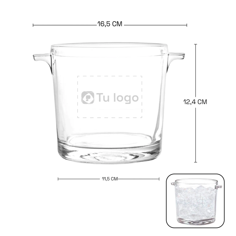 Vista previa 3 de Hielera de cristal 35oz